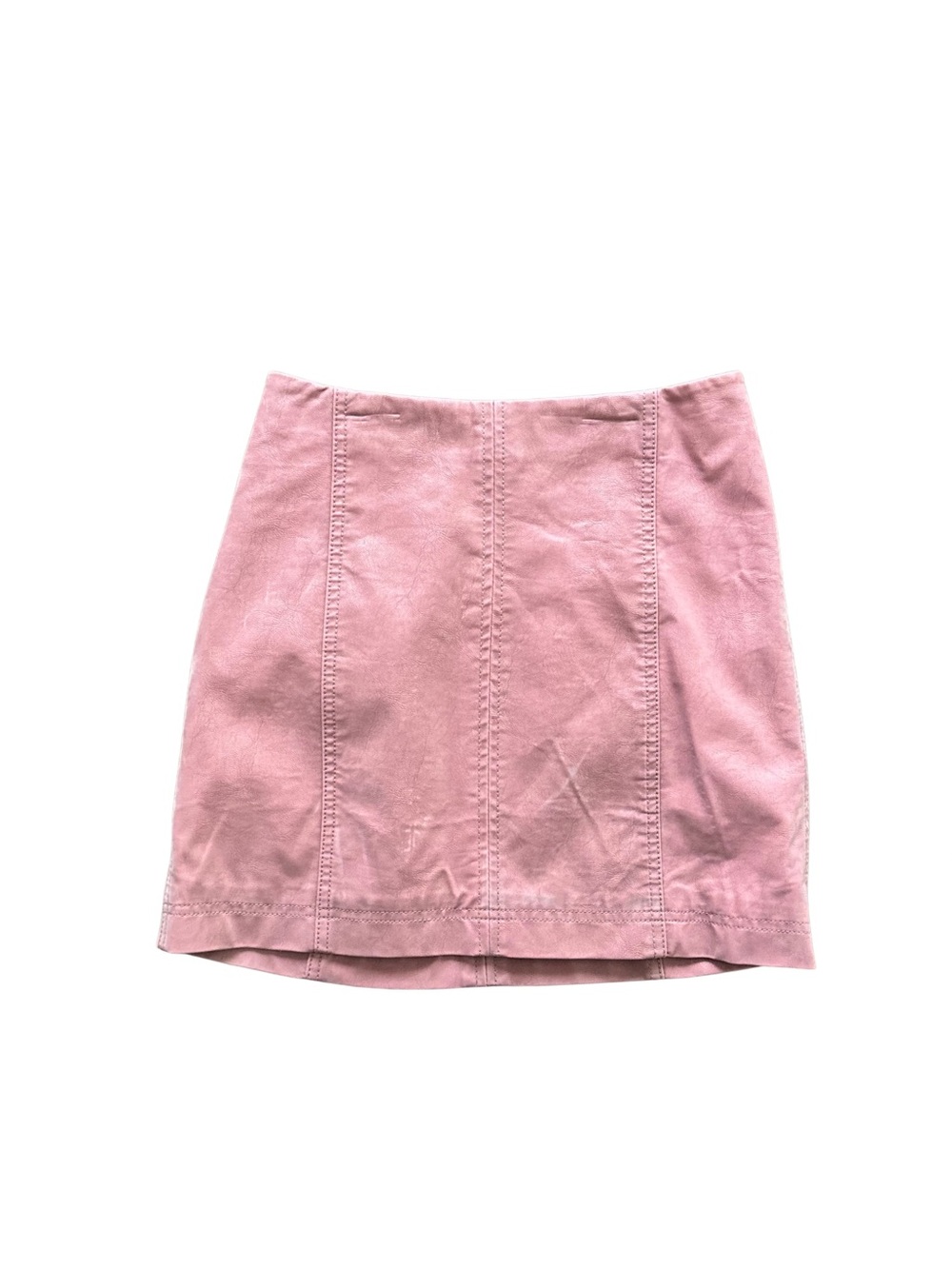 Free People Modern Femme Faux Suede Mini Skirt Blush Size 2